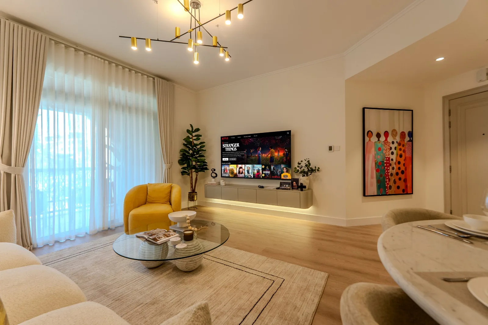 Living room after